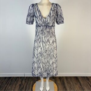 Mexx Monochrome Leaf Print Midi Dress M